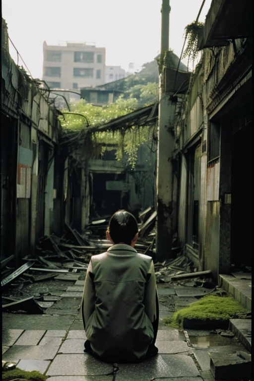 subway,moss,Showa,Collapse,Devastation,Inside the ruins,Glasses,Women,adventure,Black and White,