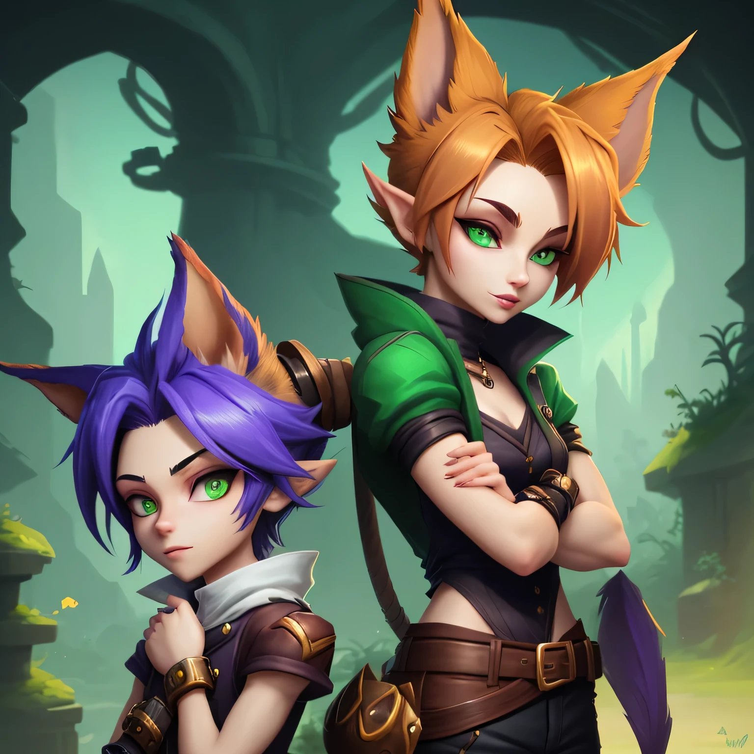 Young boy and female yordle