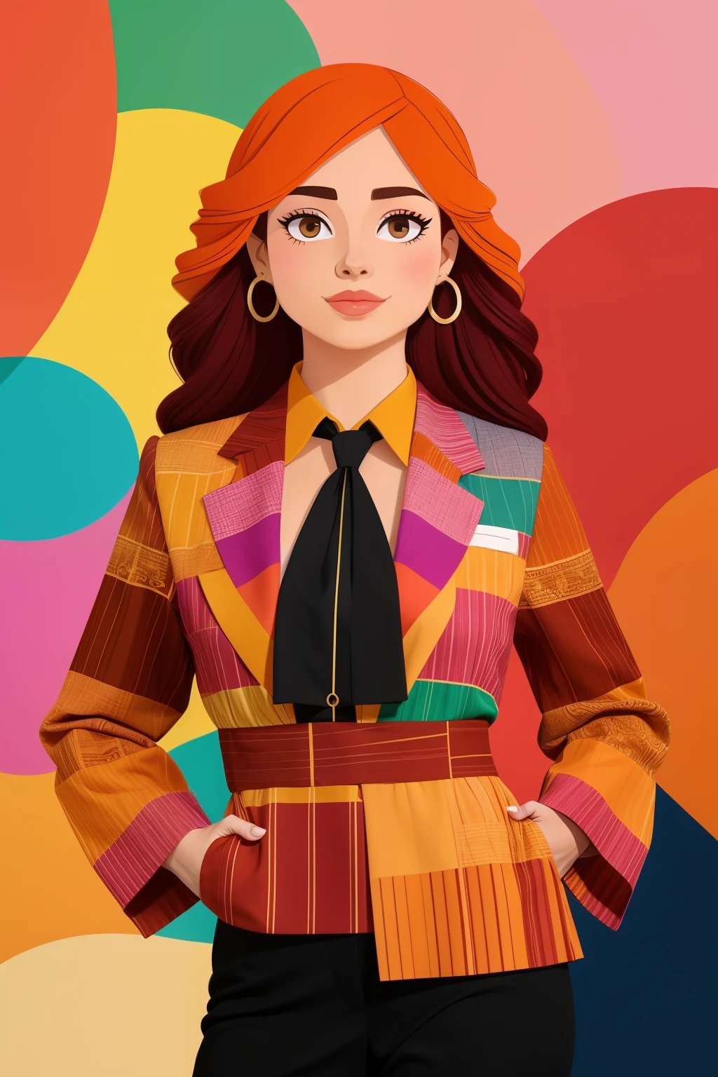 personagem mulher tipo executiva estilo flat poucas cores