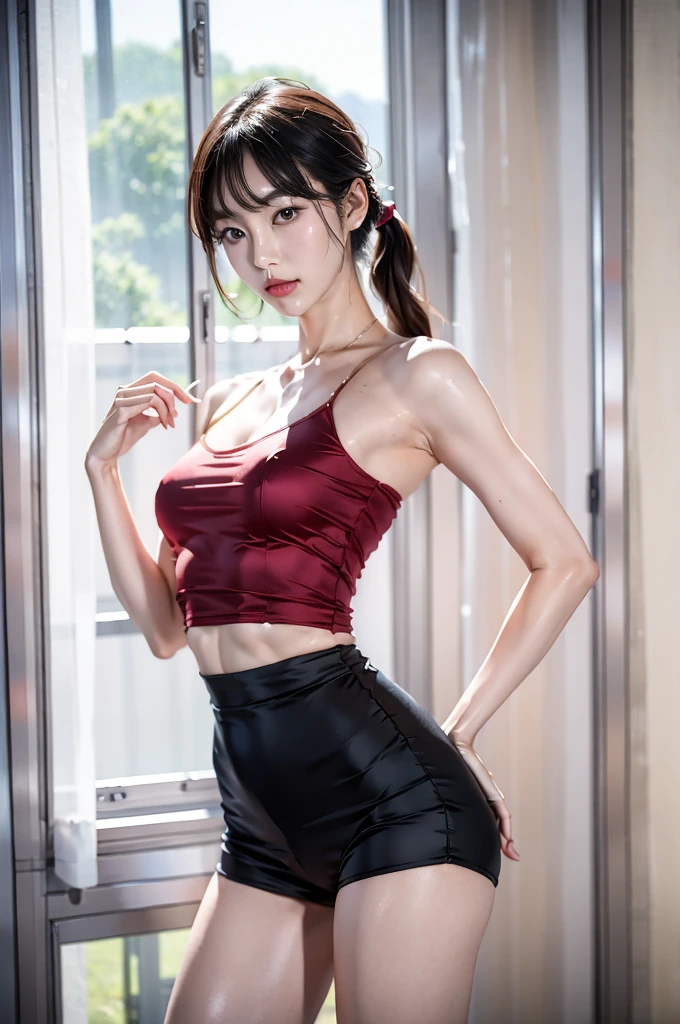 (最高品質, 傑作: 1.2), (8k,最高品質, 写実的な:1.4, 最高品質, RAW写真, 不条理な, 絶対解像度、cowboy shot:1.8、カラー), 韓国人 , スレンダーな女性、(女の子1人), 美しい顔,20歳、7等身,