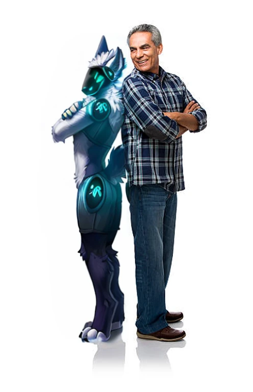 , (((white fur protogen standing back against the other person next to someone else with his hands crossed looking at the viewer))) , , day, sexy, , detailed, uploaded to e621, beautiful and detailed of an anthropomorphic white fur protogen, (((male ))) uploaded to e621, zaush, foxovh, movie lighting