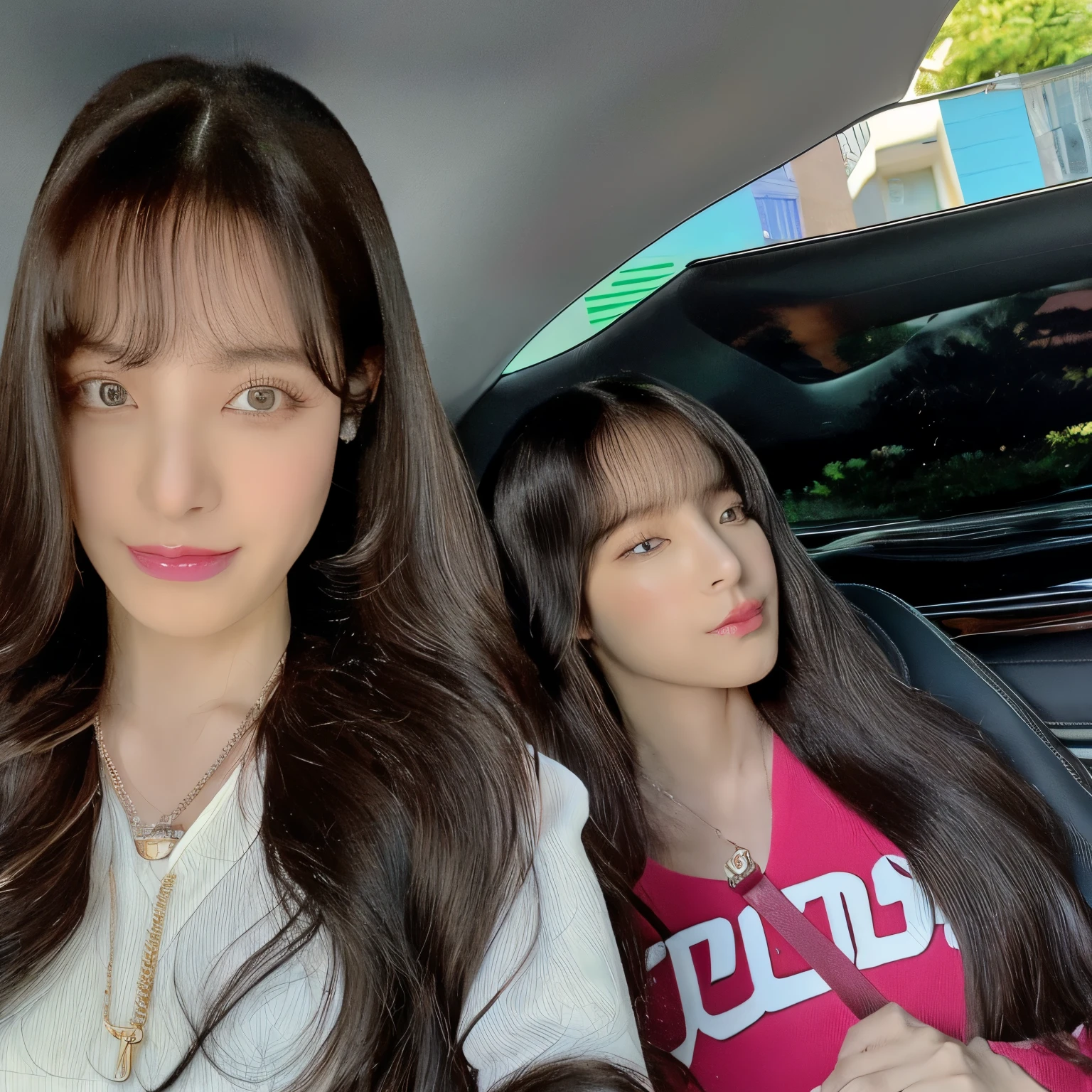 (maquiagem suave), (Pele branca), (Cabelo preto),(Franja), (Lisa Blackpink)