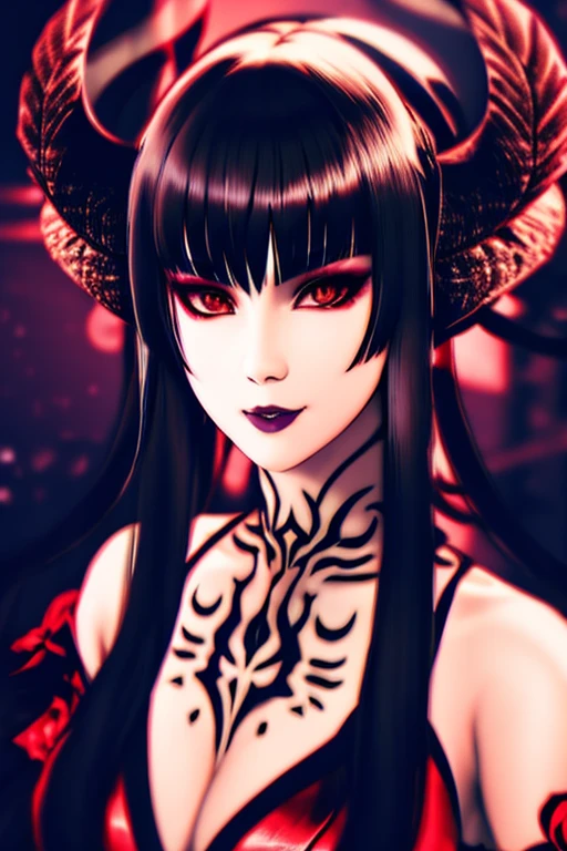 detailed close portrait Eliza Tekken, neon futurista cyberpunk, casaco reflexivo inchado, decorado com ornamentos tradicionais japoneses por ismail inceoglu dragan bibin hans thoma greg rutkowski alexandros pyromallis nekro rene maritte ilustrado, detalhes finos, sombreado realista