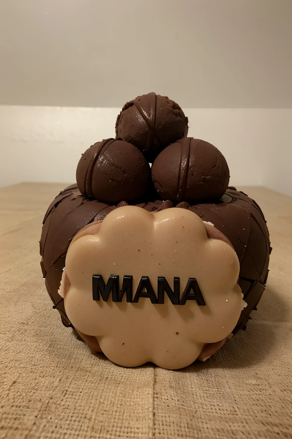 crie uma imagem de uma logo de venda de brigadeiros com o nome doce mana