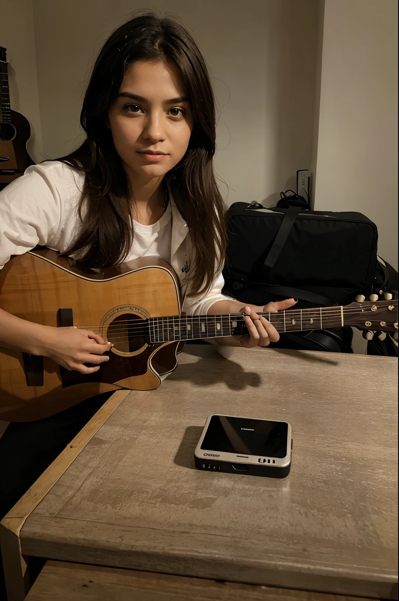 with guitar