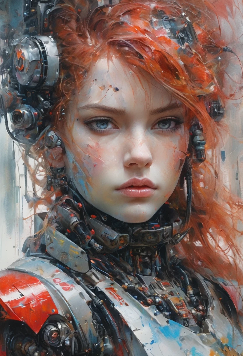 Futuristic cities、TOKYOcty、empty mechanical car、natta、Numerous cyborgs fighting surrounded by creepy cyborg DNAt."."agnes cecile, Written by Andre Masson, Francis Bacon, 4K, intrincate details, Attention to detail, awardwinning, 8K, crisp quality, hyper realisitic, Exquisite craftsmanship, nffsw, masutepiece, Lusciousness, Mesmeric, Dreamy, Eye-catching, Irresistible, Fascinating, Glorious, divine, Pretty, excellent, Gorgeous, Very cute, Adorable, classy, Stunning, water color, painting, artwork, beautiful girl, Detailed portrait cyberpunk (sks person), futuristic neon reflective wear, sci-fi, robot parts, ismail inceoglu dragan bibin hans thoma greg rutkowski alexandros pyromallis nekro rene margitte illustrated, perfect face, ((tattoo)), , matte skin, pores, wrinkles, hyperdetailed, hyperrealistic,, Moody Lighting, Hasselblad Award Winner, Soft Diffuse Lighting, Smirk,, machine face, fine details, realistic shaded, intricate, elegant,