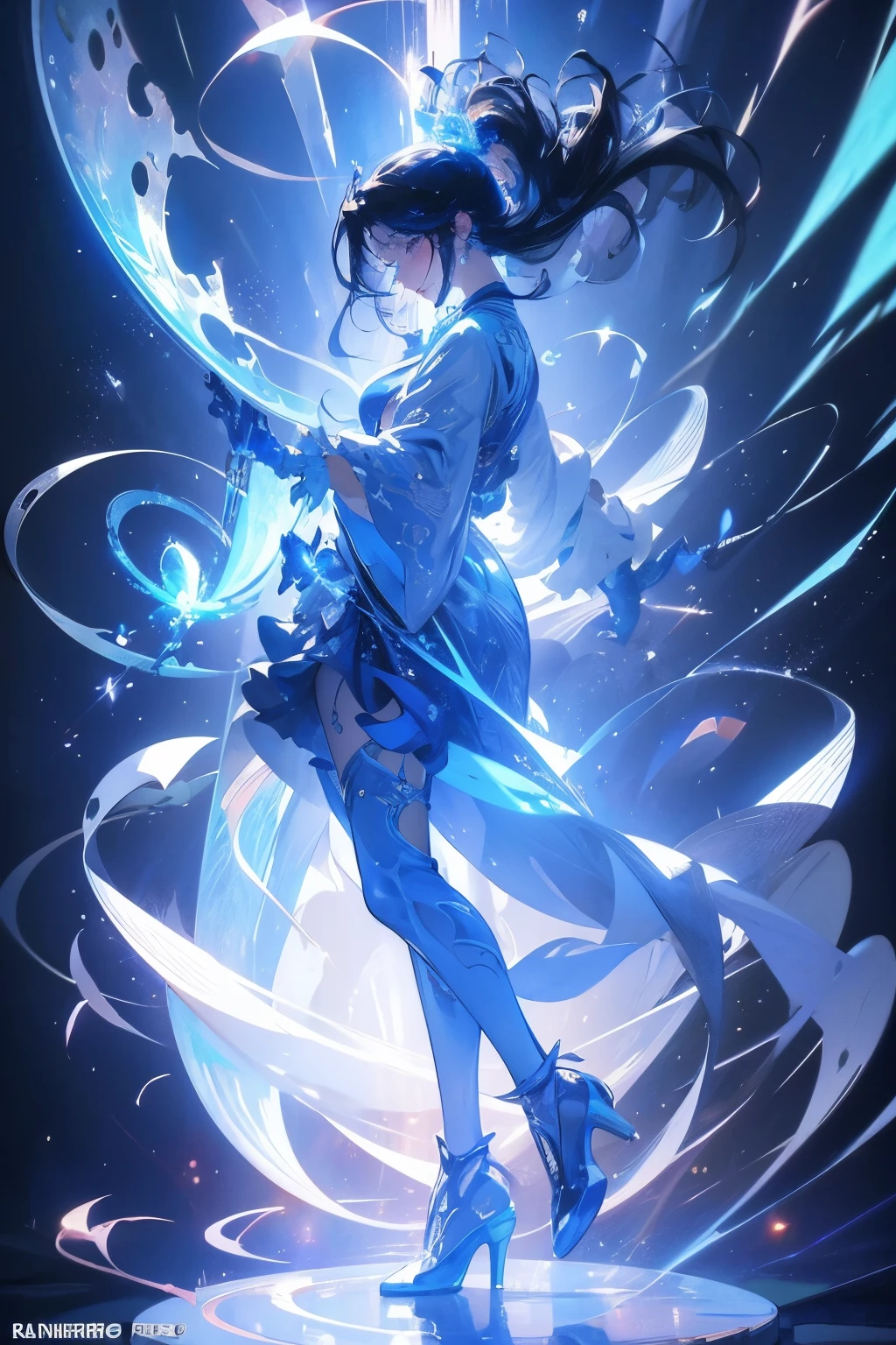 Harry Clarke, Hajime Sorayama, Surreal, mysterious, strange, fantastical, fantasy, Sci-fi, Japanese anime, beautiful high school girl in a miniskirt inside a glass sphere, perfect voluminous body, outer space, galaxy, nebula, neither above nor below, detailed masterpiece Hyper realistic sharp focus cinematic lighting depth of focus sexy erotic poses floating sensual body poses provocative seducing real