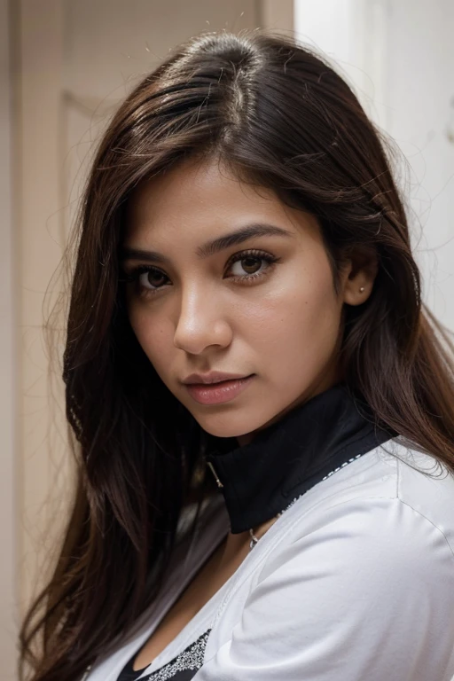 un primer plano de una mujer con cabello largo y un collar, alani guillen, imagen de perfil, headshot foto de perfil, lorena avarez, estefania villegas burgos, selfie de una mujer joven, valentina remenar, fernanda suarez, professional foto de perfil, pale skin persian girl, foto de perfil, pelo negro y ojos grandes, mujer argentina
