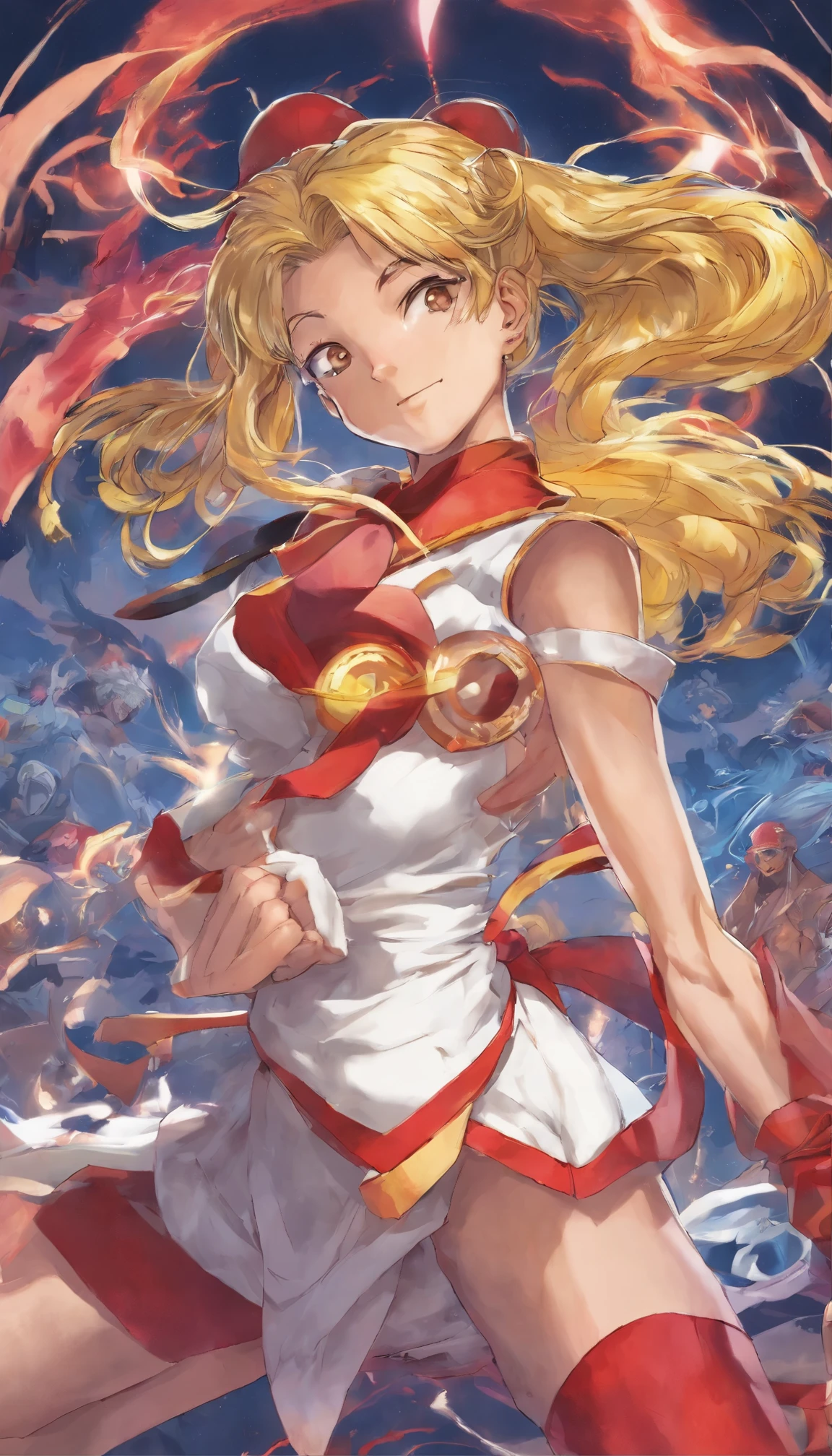 masterpiece、highest quality、Ultra-high resolution、Beautifully detailed hair reminiscent of Sailor Moon's iconic twin tails、Perfection personified、anime、Japan、Attractive and ever-popular characters、Elegant sailor suit、Red ribbon、Moon Symbol、Soft look、Enchanting、Akira Toriyama、Naoko Takeuchi、Or the artistic mastery of Yoshihiko Ike、Creates a magnetic aura、animeのストーリーテリングの魔法の真の証。