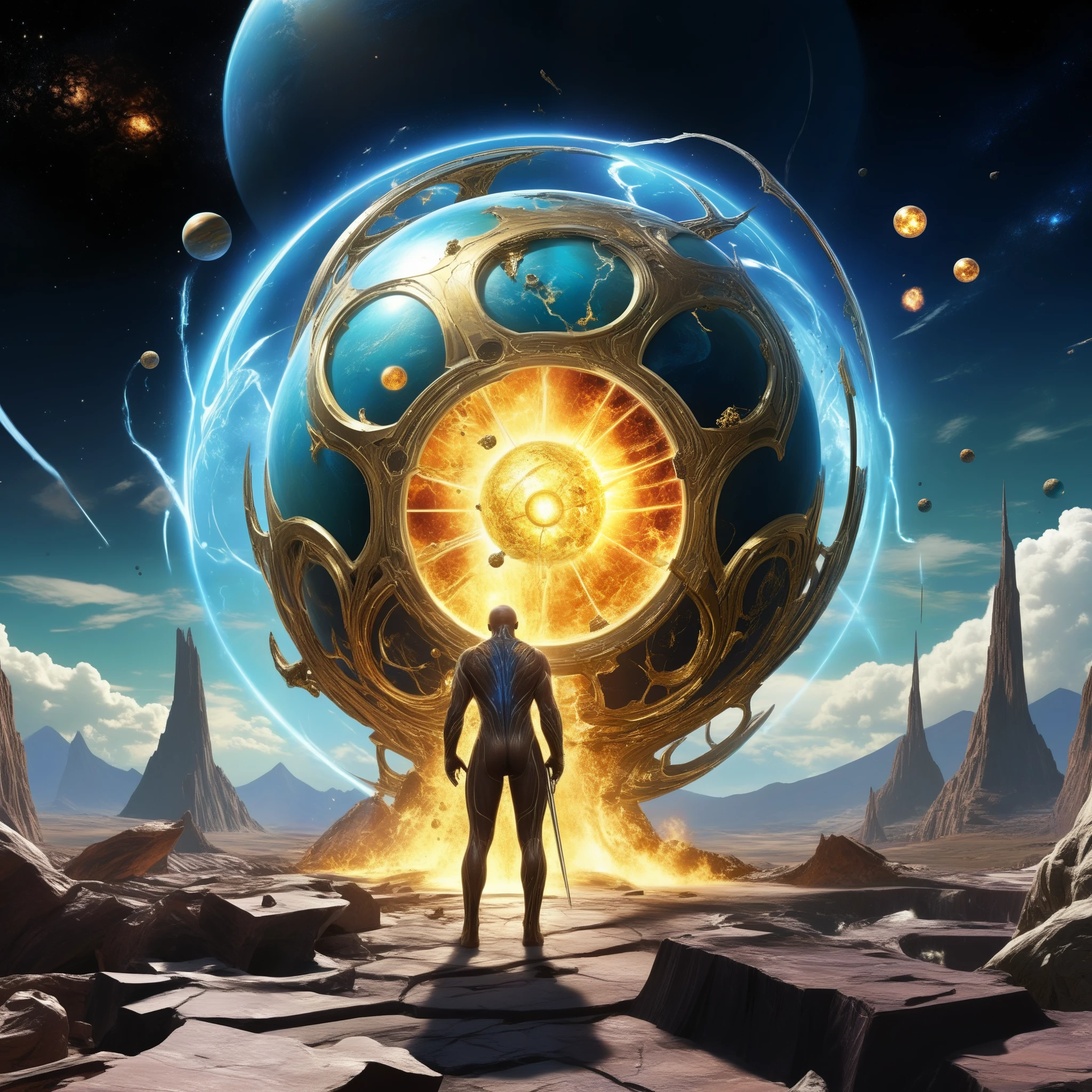 Behold the tragedy of dying worlds, suffocating in the grasp of cataclysmic forces.