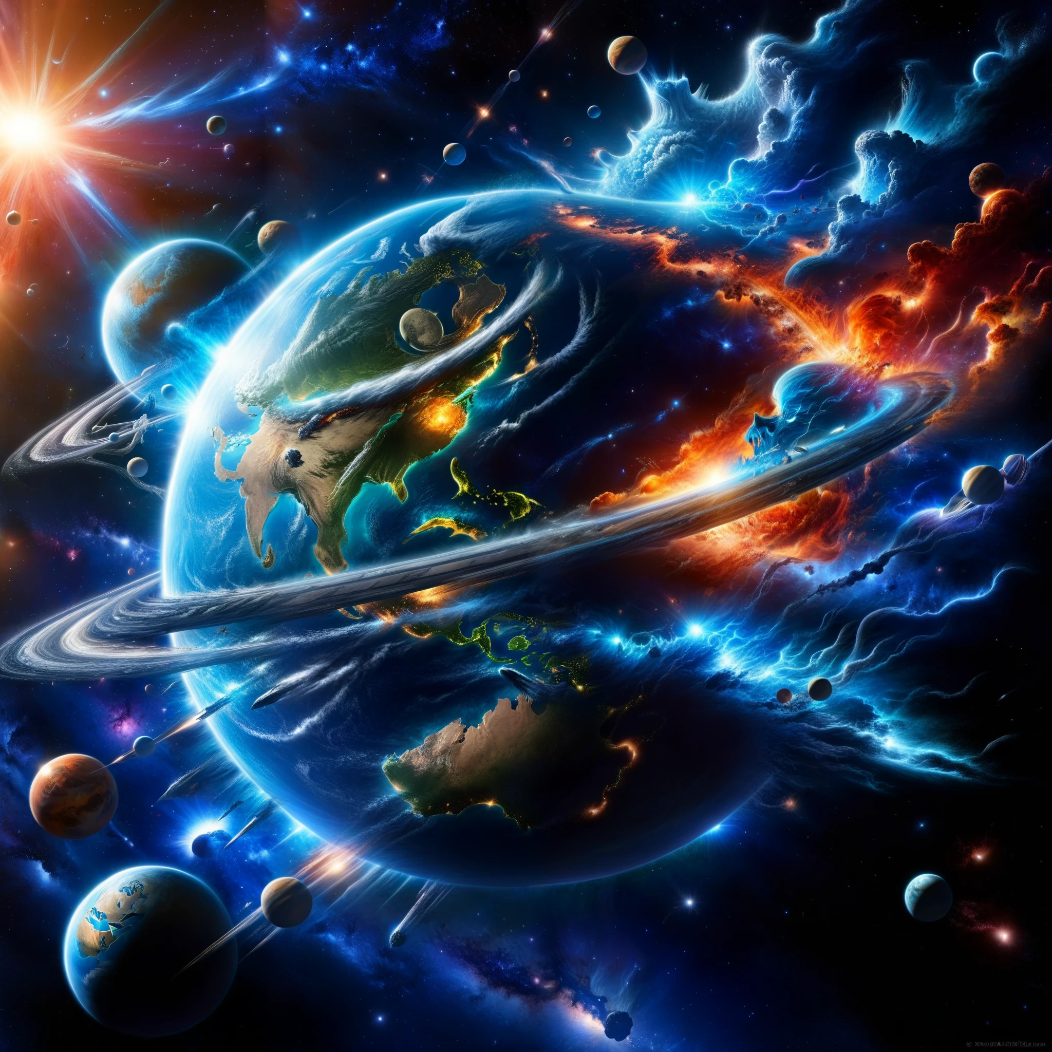 Behold the tragedy of dying worlds, suffocating in the grasp of cataclysmic forces.