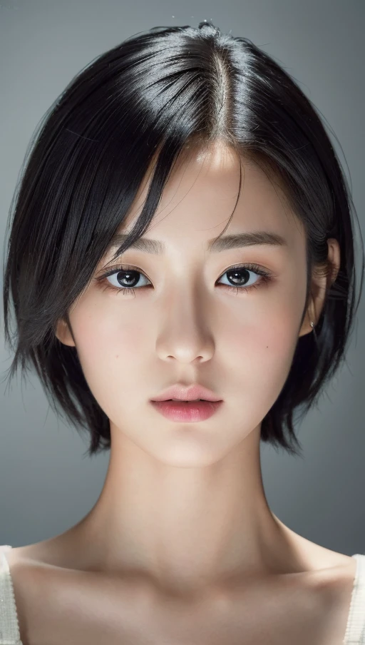 (masterpiece:1.3), (8k, photorealistic, RAW photo, best quality: 1.4), japanese, (1girl), beautiful face, (realistic face), (black hair, short hair:1.3), beautiful hairstyle, realistic eyes, beautiful detailed eyes, (realistic skin), beautiful skin, attractive, ultra high res, ultra realistic, highly detailed, full body