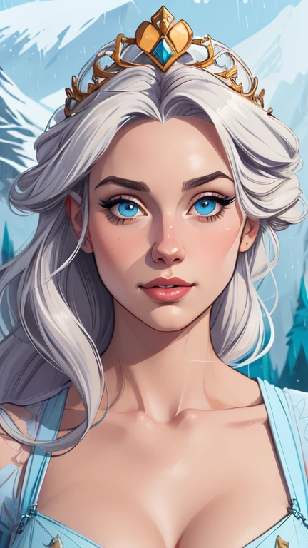 Personagem mulher Rainha Anna de Arendelle com marcas de guerras Imagem de desenho animado de uma mulher .Ilustra??o estilo desenho animado, estilo de arte dos desenhos animados, estilo de arte dos desenhos animados, digital illustration style, design de personagens altamente detalhado, arte digital detalhada coragem, Forest fan art, Design de personagens de retrato, beautiful digital illustration, retrato de alta qualidade, Arte em quadrinhos, mulher jovem cabelo com transas lindas . Queen Anna of ArendelleBeautiful lined eyes Medium large bust and wonderful sexy clothes. image expression of sexual desire from waist to head illustration Queen Anne of Arendelle