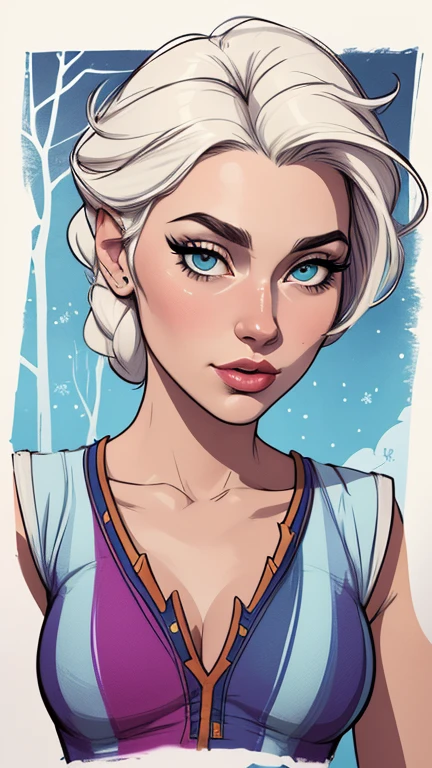 Personagem mulher estilo atompunk Rainha Anna de Arendelle com marcas de guerras Imagem de desenho animado de uma mulher .Ilustra??o estilo desenho animado, estilo de arte dos desenhos animados, estilo de arte dos desenhos animados, digital illustration style, estilo atompunk design de personagens altamente detalhado, arte digital detalhada coragem, Forest fan art, Design de personagens de retrato, beautiful digital illustration, retrato de alta qualidade, Arte em quadrinhos, mulher jovem cabelo com transas lindas . Queen Anna of ArendelleBeautiful lined eyes Medium large bust and wonderful sexy clothes. image expression of sexual desire from waist to head illustration Queen Anne of Arendelle atompunk style