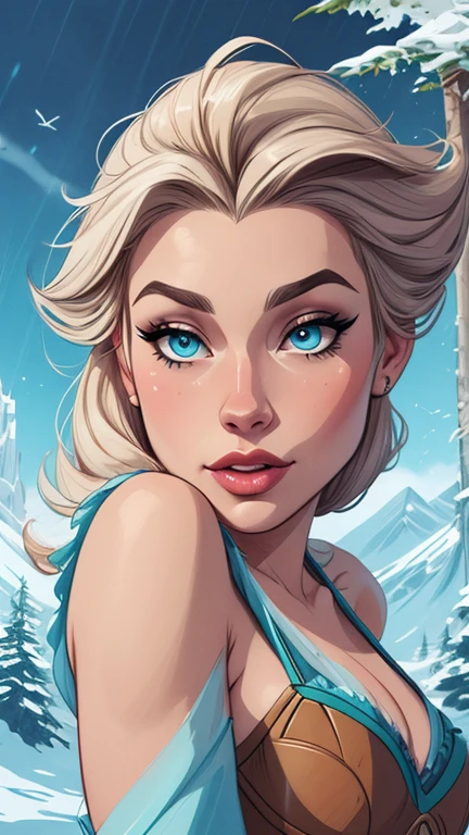 Personagem mulher estilo atompunk Rainha Anna de Arendelle com marcas de guerras Imagem de desenho animado de uma mulher .Ilustra??o estilo desenho animado, estilo de arte dos desenhos animados, estilo de arte dos desenhos animados, digital illustration style, estilo atompunk design de personagens altamente detalhado, arte digital detalhada coragem, Forest fan art, Design de personagens de retrato, beautiful digital illustration, retrato de alta qualidade, Arte em quadrinhos, mulher jovem cabelo com transas lindas . Queen Anna of ArendelleBeautiful lined eyes Medium large bust and wonderful sexy clothes. image expression of sexual desire from waist to head illustration Queen Anne of Arendelle atompunk style