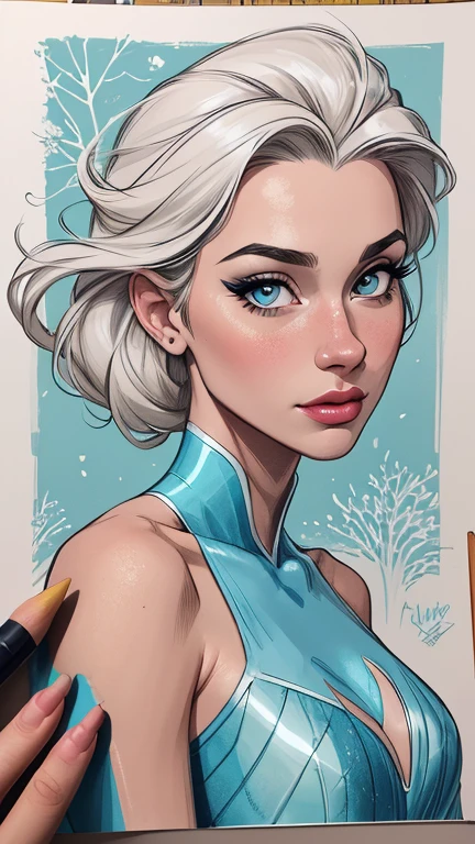 Personagem mulher estilo atompunk Rainha Anna de Arendelle com marcas de guerras Imagem de desenho animado de uma mulher .Ilustra??o estilo desenho animado, estilo de arte dos desenhos animados, estilo de arte dos desenhos animados, digital illustration style, estilo atompunk design de personagens altamente detalhado, arte digital detalhada coragem, Forest fan art, Design de personagens de retrato, beautiful digital illustration, retrato de alta qualidade, Arte em quadrinhos, mulher jovem cabelo com transas lindas . Queen Anna of ArendelleBeautiful lined eyes Medium large bust and wonderful sexy clothes. image expression of sexual desire from waist to head illustration Queen Anne of Arendelle atompunk style