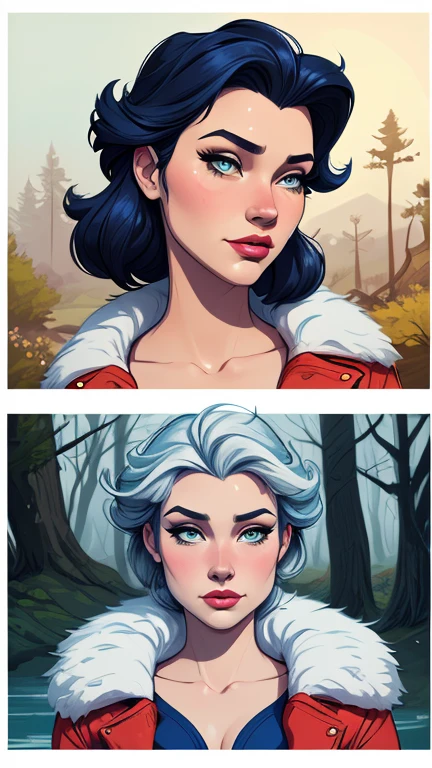 Personagem mulher estilo atompunk Fallout 4 Rainha Anna de Arendelle com marcas de guerras Imagem de desenho animado de uma mulher .Ilustra??o estilo desenho animado, estilo de arte dos desenhos animados, estilo de arte dos desenhos animados, digital illustration style, estilo atompunk design de personagens altamente detalhado, arte digital detalhada coragem, Forest fan art, Design de personagens de retrato, beautiful digital illustration, retrato de alta qualidade, Arte em quadrinhos, mulher jovem cabelo com transas lindas . Queen Anna of ArendelleBeautiful lined eyes Medium large bust and wonderful sexy clothes. image expression of sexual desire from waist to head illustration Queen Anne of Arendelle atompunk style Fallout 4