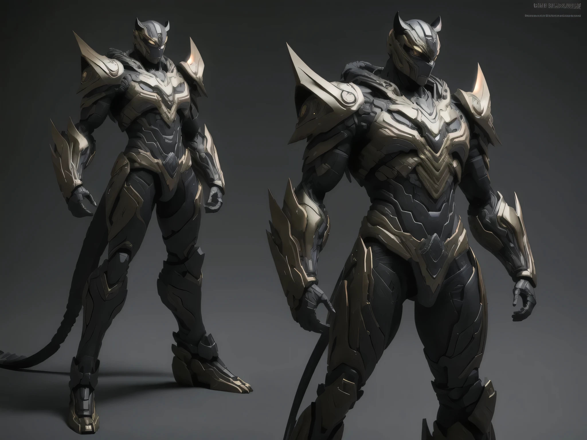 ((best quality)), ((masterpiece)), (detailed), perfect face, Black and Grey, Panther Power Ranger, Jungle Aesthetic, Single person, Sleek Panther Armor, Full Body, Panther Base, Kamen Rider, 1 male, Panther Design