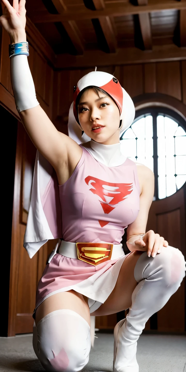 Best image quality、The real picture、Highly detailed photos、18-year-old美少女、ポニーテールBeautiful woman、Beautiful sister、A woman wearing a pink dress and cloak is squatting in front of a building,Spread your legs、showWhite Pants,White Pants,White panties、Beautiful woman、Jun、Beautiful sister、Beautiful sister、 18-year-oldの女の子,白鳥のJun、Knee-high boots Science Ninja、White panties、Beautiful woman、 As a retro-future heroine, 18-year-old、As a retro-future heroine, Beautiful thighs、Sheila, she - ra, Anime Female Hero Portrait, A modern portrait of Darna, anime visual of Supergirl, Supergirl, Official Art, Dinah Drake, hironaka, Fellatio White Machine Miniskirt