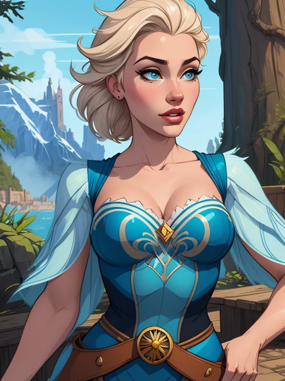 Personagem mulher roupas de fallout 4 estilo atompunk Rainha Anna de Arendelle com marcas de guerras Imagem de desenho animado de uma mulher .Ilustra??o estilo desenho animado, estilo de arte dos desenhos animados, estilo de arte dos desenhos animados, digital illustration style, estilo atompunk design de personagens altamente detalhado, arte digital detalhada coragem, Forest fan art, Design de personagens de retrato, beautiful digital illustration, retrato de alta qualidade, Arte em quadrinhos, mulher jovem cabelo com transas lindas . Queen Anna of ArendelleBeautiful lined eyes Medium large bust and wonderful sexy clothes. image expression of sexual desire from waist to head illustration Queen Anne of Arendelle atompunk style