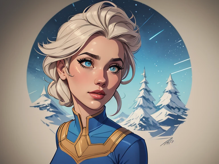 Personagem mulher estilo atompunk Fallout 4 Rainha Anna de Arendelle com marcas de guerras Imagem de desenho animado de uma mulher .Ilustra??o estilo desenho animado, estilo de arte dos desenhos animados, estilo de arte dos desenhos animados, digital illustration style, estilo atompunk design de personagens altamente detalhado, arte digital detalhada coragem, Forest fan art, Design de personagens de retrato, beautiful digital illustration, retrato de alta qualidade, Arte em quadrinhos, mulher jovem cabelo com transas lindas . Queen Anna of ArendelleBeautiful lined eyes Medium large bust and wonderful sexy clothes. image expression of sexual desire from waist to head illustration Queen Anne of Arendelle atompunk style Fallout 4