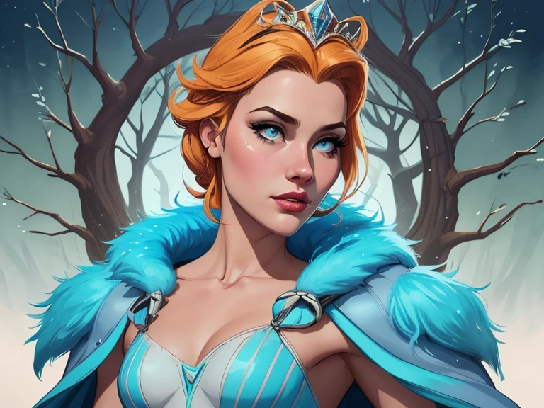 Personagem mulher estilo atompunk Fallout 4 Rainha Anna de Arendelle com marcas de guerras Imagem de desenho animado de uma mulher .Ilustra??o estilo desenho animado, estilo de arte dos desenhos animados, estilo de arte dos desenhos animados, digital illustration style, estilo atompunk design de personagens altamente detalhado, arte digital detalhada coragem, Forest fan art, Design de personagens de retrato, beautiful digital illustration, retrato de alta qualidade, Arte em quadrinhos, mulher jovem cabelo com transas lindas . Queen Anna of ArendelleBeautiful lined eyes Medium large bust and wonderful sexy clothes. image expression of sexual desire from waist to head illustration Queen Anne of Arendelle atompunk style Fallout 4
