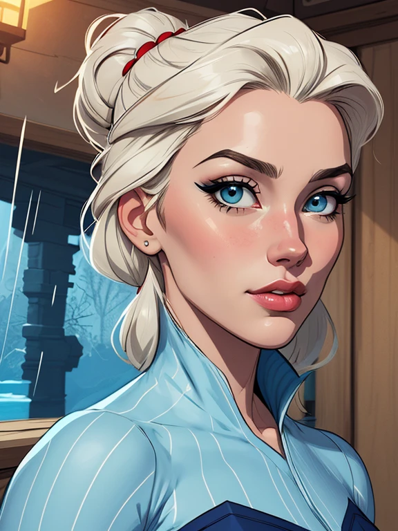 Personagem mulher estilo atompunk Fallout 4 Rainha Anna de Arendelle com marcas de guerras Imagem de desenho animado de uma mulher .Ilustra??o estilo desenho animado, estilo de arte dos desenhos animados, estilo de arte dos desenhos animados, digital illustration style, estilo atompunk design de personagens altamente detalhado, arte digital detalhada coragem, Forest fan art, Design de personagens de retrato, beautiful digital illustration, retrato de alta qualidade, Arte em quadrinhos, mulher jovem cabelo com transas lindas . Queen Anna of ArendelleBeautiful lined eyes Medium large bust and wonderful sexy clothes. image expression of sexual desire from waist to head illustration Queen Anne of Arendelle atompunk style Fallout 4