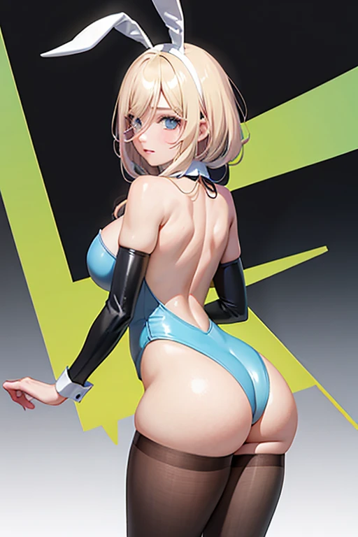 Obra maestra, mejor calidad, ultra detallado, 1 chica, animal_orejas, CULO, Backless_leotard, doblado_encima, negro_leotard, negro_muslos, senos, cerrado_boca, Dutch_angle, falso_animal_orejas, de_behind, gris_Background, cabello_Bien, halo, heart, leotard, luz_rubor, Largo_cabello, mirando_en_espectador, mirando_Back, bajo_alas, medio_senos, rosa_cabello, rosa_halo, playboy_Bienny, conejo_orejas, simple_Background, soltero_side_Bien, sonrisa, solo, Sin tirantes, Sin tirantes_leotard, muslos, muy_Largo_cabello, blanco_alas, alas, yelbajo_eyes, big ass, t back, thong, blonde, bunny ears, showing her big ass, white suit
