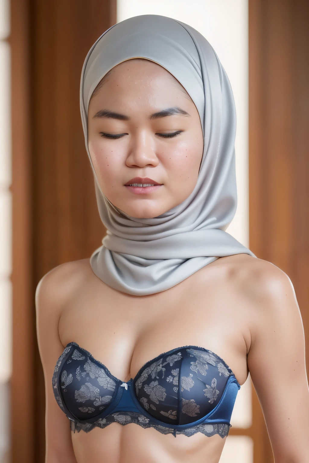 Wear sunglasses and act like Rosyam, ((Closed Eyes)), ((Strapless Colourful bra Flat Chest)), Naked, Angry pose, Angry face, (((HIJAB MALAY GIRL))), masutepiece, High quality, UHD 45K, Realistic face, Realistic skin feeling , A Japanese Lady, , , Very cute and baby-like face, (((FLAT CHEST))), (MATRIX WORLD), ((look In front at the camera and SADNESS)), ((())), (((CUTE GIRL))), ((SILVER PASTEL LIPS)), ((SATIN LACE)), ((CHUBBY)), ((UNDRESS)). Brown, Flat Chest, Wearing G-String. Sitting, from behind view up, seductive pose
