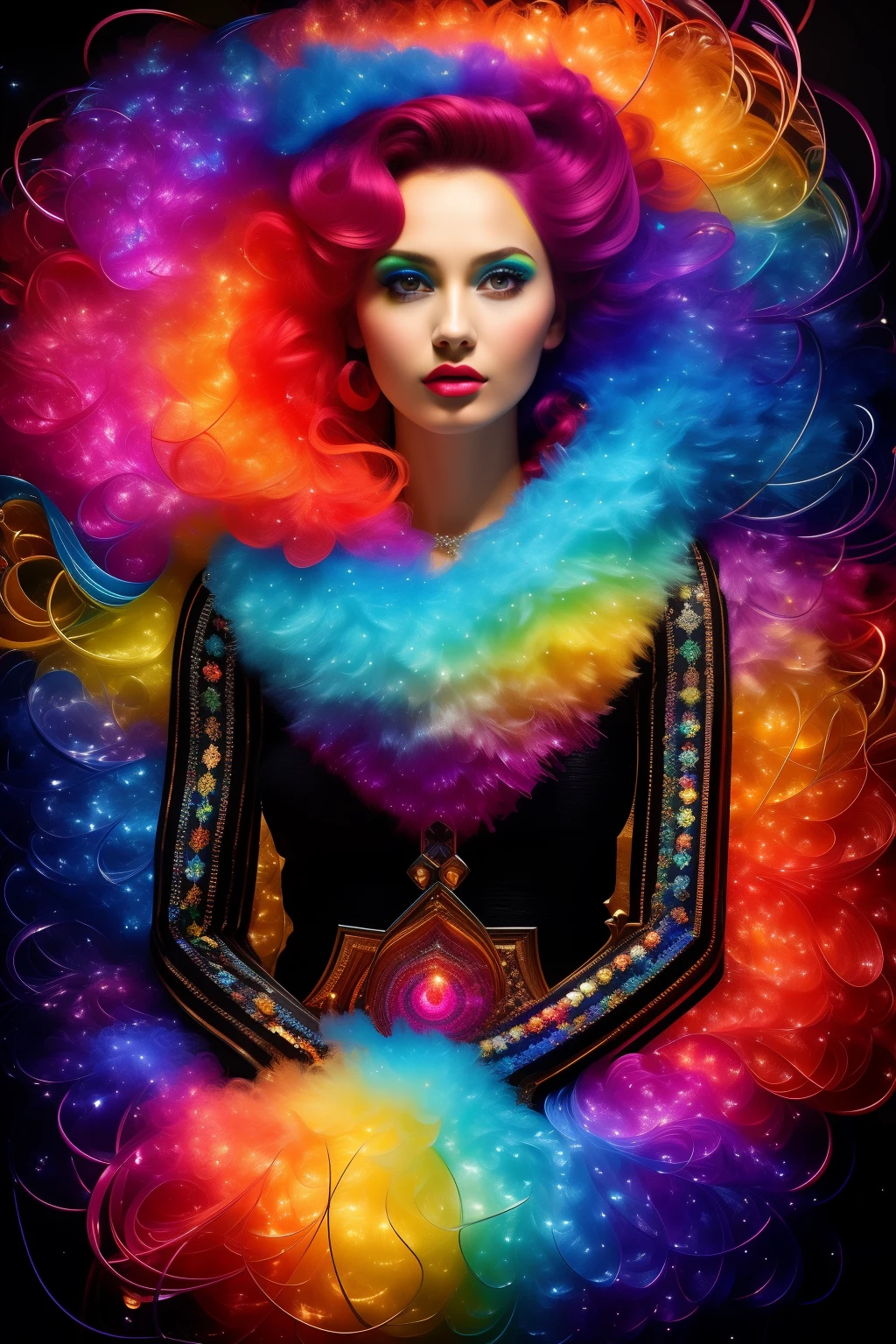 Keywordsyoung lady, woman portrait, geometrical, colorful, vibrant, framed art print, poster, home decor, wall art, abstract art, aesthetic art, modern, stylish, unique, artwork, art for sale, digital illustration, expressionism art, glow, illusionism art, contemporary art, office decor, artistic, gift ideas, female, image, picture, representation, decorative, radiance, shine, brilliance