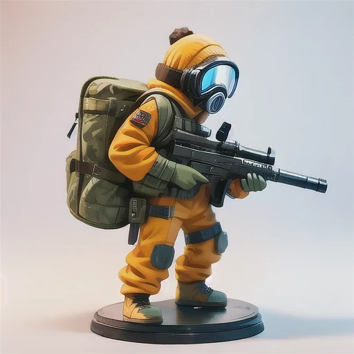 ((side angle))Alafud Soldier with gas mask and gun, Sanya Toys, Guerrilla, vinyl toy figurine, Highly detailed toys, Future combat equipment, Stop motion vinyl characters, Soldier, Marmoset Rendering, camouflage equipment, Octane Rendering”, Octane Rendering ”, Ninja, Vinyl Action Figures, Personagem pequeno. Unreal Engine 5,(((Pure cotton plush)))