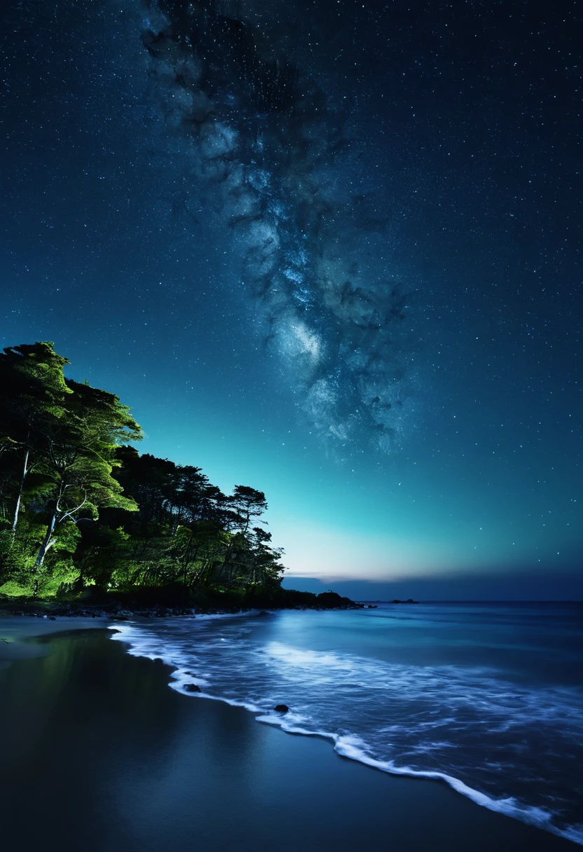 null、forest、Ocean、night、high resolution、nature、
