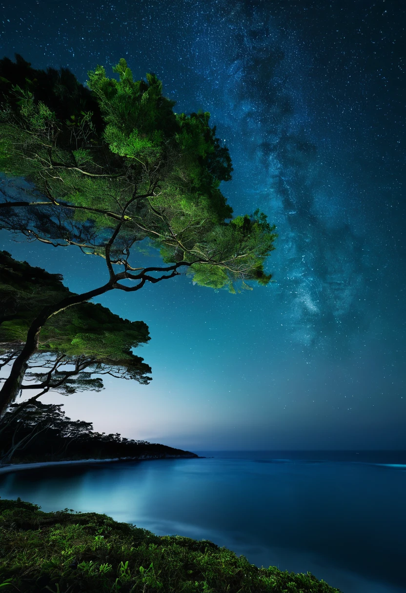 null、forest、Ocean、night、high resolution、nature、