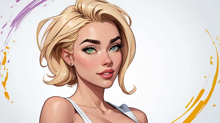 estilo de desenho animado:1.2), Denise Richards Mulher brasileira desenho ART Artline mulher fundo branco Imagem cartoon de uma mulher , roupas sensuais , garota super valente destemida , Ilustra??o estilo desenho animado, estilo de arte dos desenhos animados, estilo de arte dos desenhos animados, digital illustration style, design de personagens altamente detalhado, arte digital detalhada fofa, City fan art, design de personagem retrato, beautiful digital illustration, retrato de alta qualidade, arte em quadrinhos, retrato do design do personagem, white background Busty without clothes and medium breasts female character cartoon style Denise Richards
