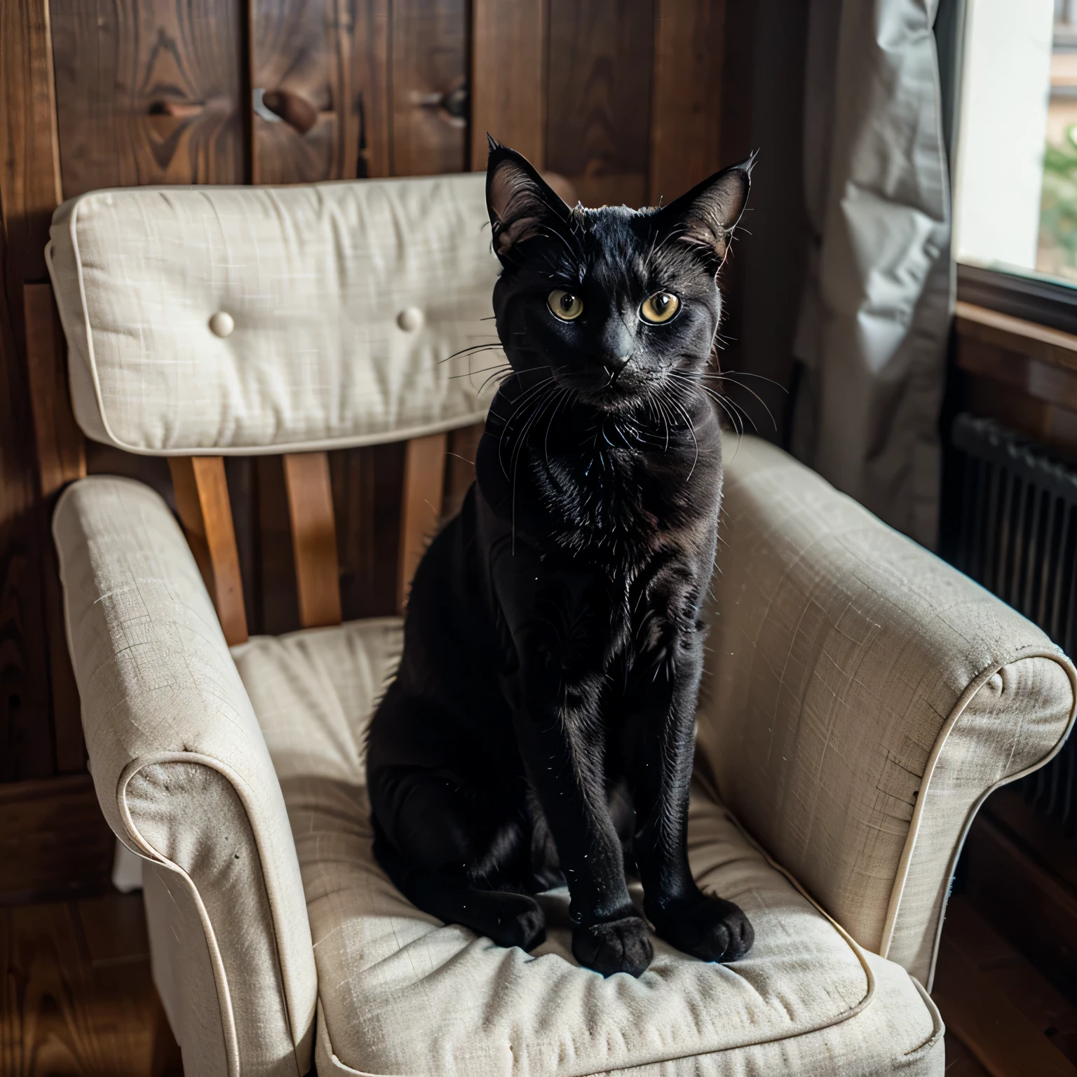 cat on a chair