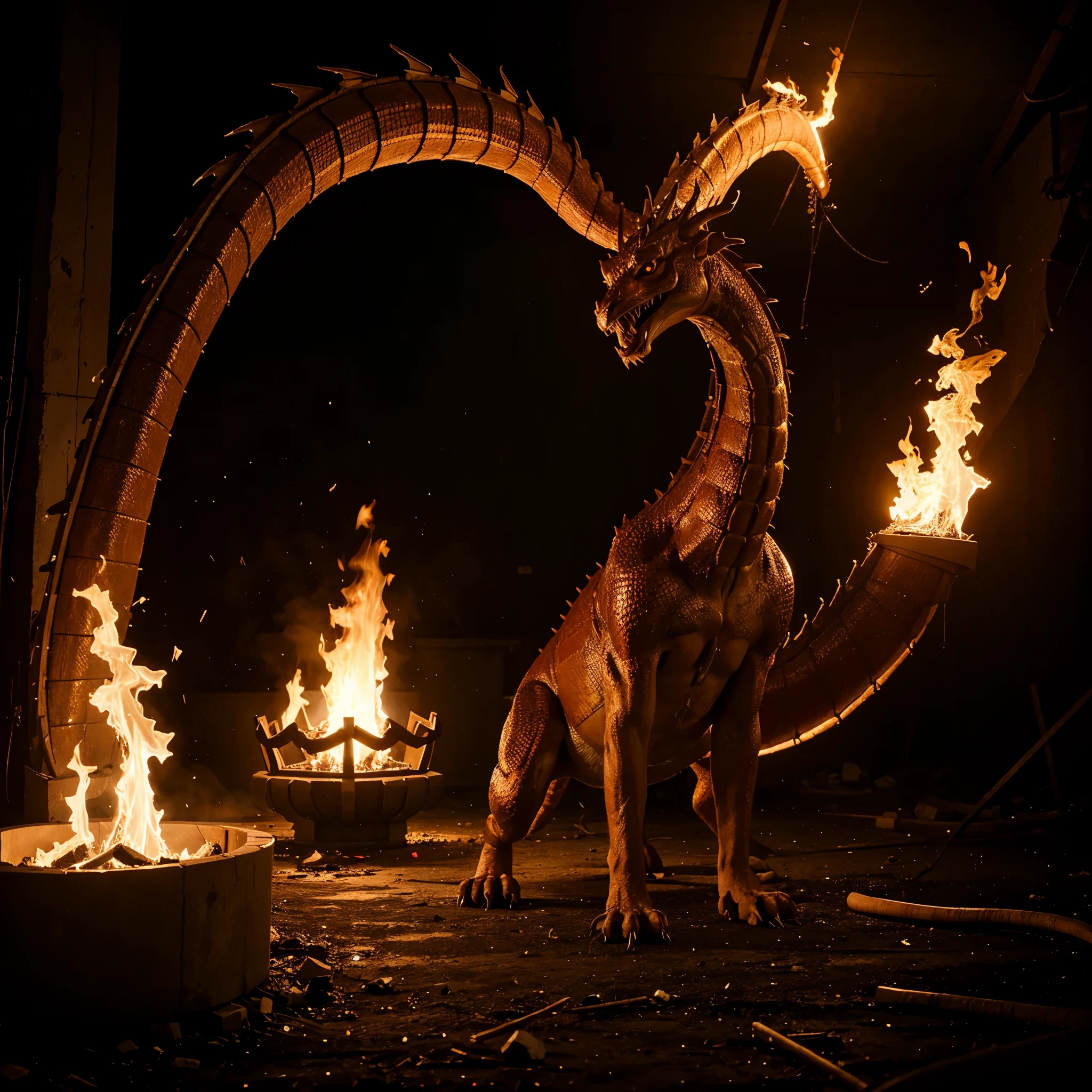 a fire dragon