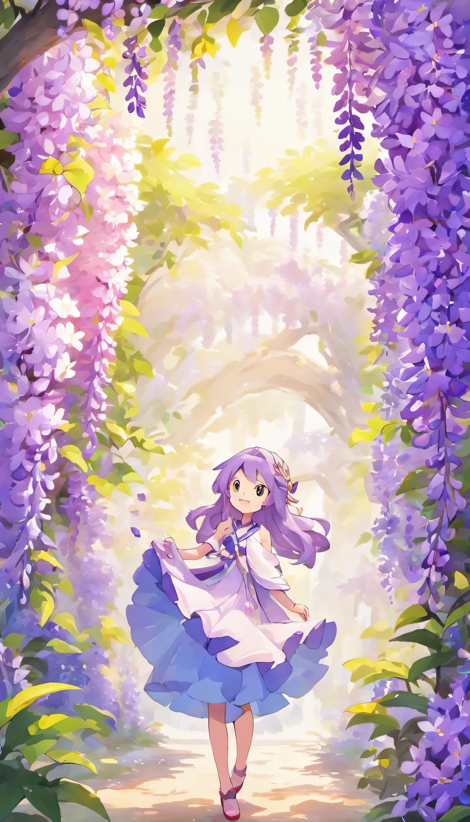 A lot of wisteria flowers、Fantasy