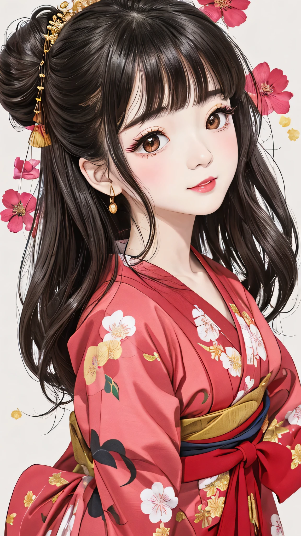 Each has a different expression2People and sisters、(2 girls)、⦅Dancing traditional arts with grace)、((Big Breasts、Small Face、Not exposed))、highest quality、masterpiece、(Black Hair、Bun Hair)、Brown Eyes、⦅Wide angle、Angle from above the waist、Pause on the magazine cover、Their gazes are different, gazing into the distance⦆、(8K high quality、masterpiece、High resolution、Realistic and beautiful light and shadow、(highest quality)、(High Resolution)、(Very delicate and beautiful)、(Beautiful 8k face)、(Smiling and closing your eyes、Beautiful eyes)、(Clear skin)、(Soft hair)、(8Head to Body)、(A Japanese style yukata kimono with red, pink and orange floral patterns on a white background, interspersed with gold powder、Five beautiful Japanese girls wearing yukata)、((Tanabata decoration background))、((Small Face))、(arms up)、Thin and small nose、(Red lipstick)、(Make your cheeks red)、(Glossy skin)、((Ink painting style))、Very thin eyebrows、Overall ultra-high image quality、(She is wearing maiko-style makeup.)、Whitening、Long and beautiful eyelashes、Glowing Skin、(Red cheeks),Straight nose、masterpiece、highest quality、whole body、 Eyebrows visible through hair、Bun Hair、Grin、Gal、Kogal、Viewer's Eyes、Plaid、Stylish、woman、fine、Pause、
Waiting to start