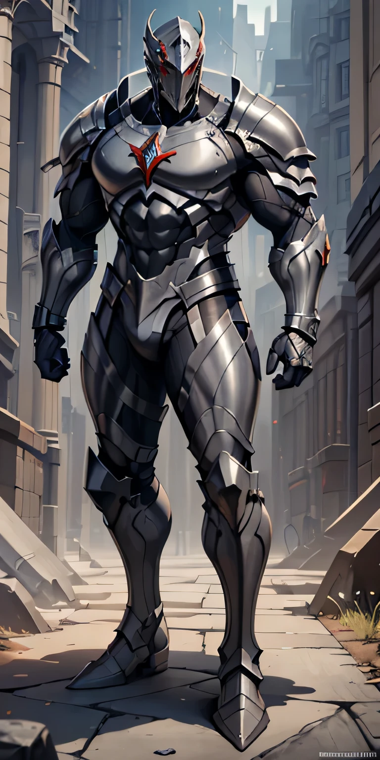 ((CHARACTER DESIGN SHEET, SAME CHARACTER, FRONT, SIDE, BACK)) ((CHARACTER DESIGN SHEET, SAME CHARACTER, FRONT, SIDE, BACK)) ((CHARACTER DESIGN SHEET, SAME CHARACTER, FRONT, SIDE, BACK)) ((masterpiece)),(((best quality))), ((CHARACTER DESIGN SHEET, SAME CHARACTER, FRONT, SIDE, BACK)), ((Extremely realistic shadows, Masterpiece, extremely detailed, photorealistic)) Medieval armor. ((Black and scarlet armor, Knight armor.)) Stormcast Eternal from Age Of Sigmar, frontal, One-piece helmet, with a mask that represents an expressionless male face, Stormcast Eternal armor, Stormcast Eternal armor, full-length, looking at the camera, facing the audience, standing pose, simple background, three-dimensional light, detailed full-body concept, muscular male, bodybuilder body, Huge muscles, huge pecs, huge chest, bulky pecs, broad shoulders (300 pounds) male, solo, sleek digital concept art, beautiful full-body concept art, art trend, CGsociety full-length, Black and scarlet armor. (massive, huge, muscular, Gigachad)  body full of huge muscles; muscle and bulge pecs, huge pecs, ((massive pectorals)) ((huge pectorals)) ripped abs, V-shaped body, thick waist, long legs, strong arms manly, muscular thighs, bulging biceps. A muscular bodybuilder in the making. A potential PRO competitive bodybuilder and bulging neck. ((Black and scarlet armor.)) Medieval. Knight armor. ((CHARACTER DESIGN SHEET, SAME CHARACTER, FRONT, SIDE, BACK))