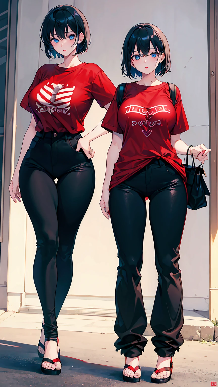 2 girls, multiple girls,(high-level image quality),(hight quality),(hight resolution),(detaileds),(masterpiece),(artwork:1.2), (realistic),looking at viewer, Detailed eyes, perfect eyes, Detailed face,(baseball cap),dynamic pose,(fully white background),((leggings)),(tiny top),(upperboob),(lineart),(side by side), (sports sneakers), standing,