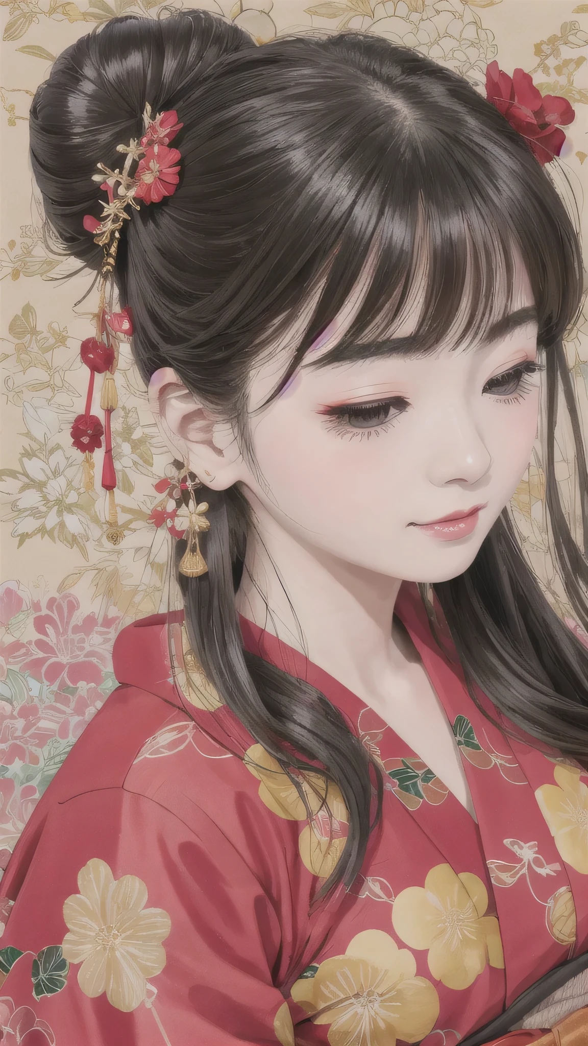 Each has a different expression2People and sisters、(2 girls)、⦅Dancing traditional arts with grace)、((Big Breasts、Small Face、Not exposed))、highest quality、masterpiece、(Black Hair、Bun Hair)、Brown Eyes、⦅Wide angle、Angle from above the waist、Pause on the magazine cover、Each person has a different perspective when looking into the distance⦆、(8K high quality、masterpiece、High resolution、Realistic and beautiful light and shadow、(highest quality)、(High Resolution)、(Very delicate and beautiful)、(Beautiful 8k face)、(Smiling and closing your eyes、Beautiful eyes)、(Clear skin)、(Soft hair)、(8Head to Body)、(A Japanese style yukata kimono with red, pink and orange floral patterns on a white background, interspersed with gold powder、Wearing a yukata2Beautiful Japanese girls)、((Tanabata decoration background))、((Small Face))、(arms up)、Thin and small nose、(Red lipstick)、(Make your cheeks red)、(Glossy skin)、((Ink painting style))、Very thin eyebrows、Overall ultra-high image quality、(She is wearing maiko-style makeup.)、Whitening、Long and beautiful eyelashes、Glowing Skin、(Red cheeks),Straight nose、masterpiece、highest quality、whole body、 Eyebrows visible through hair、Bun Hair、Grin、Gal、Kogal、Viewer's Eyes、Plaid、Stylish、woman、fine、Pause、
Waiting to start