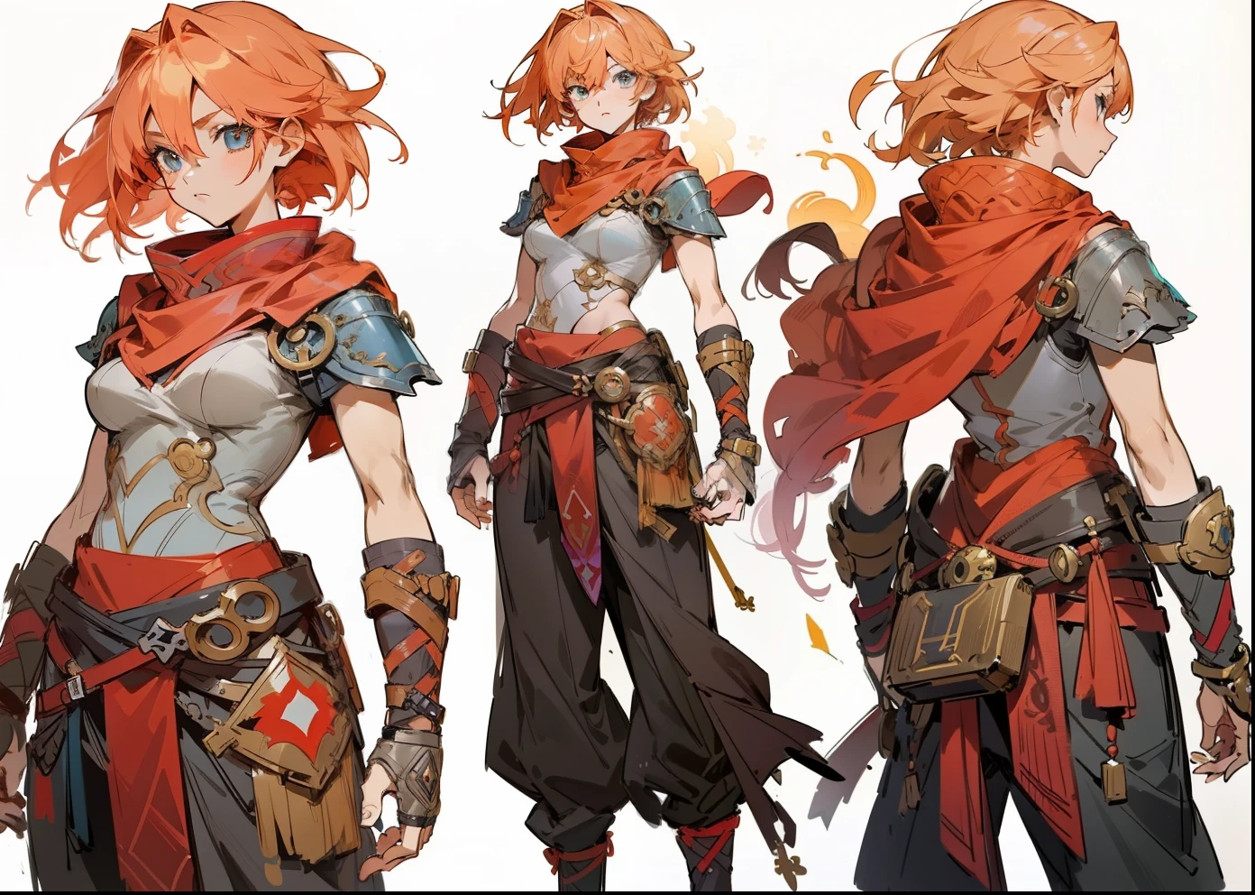 a couple of anime characters with different outfits and weapons, female protagonist 👀 :8, anime character design, detailed anime character art, best anime character design, rpg concept art character, high quality character design, ( ( character concept art ) ), interesting character design, female protagonist, great character design, detailed full body concept art, character concept reference art, rpg character concept art