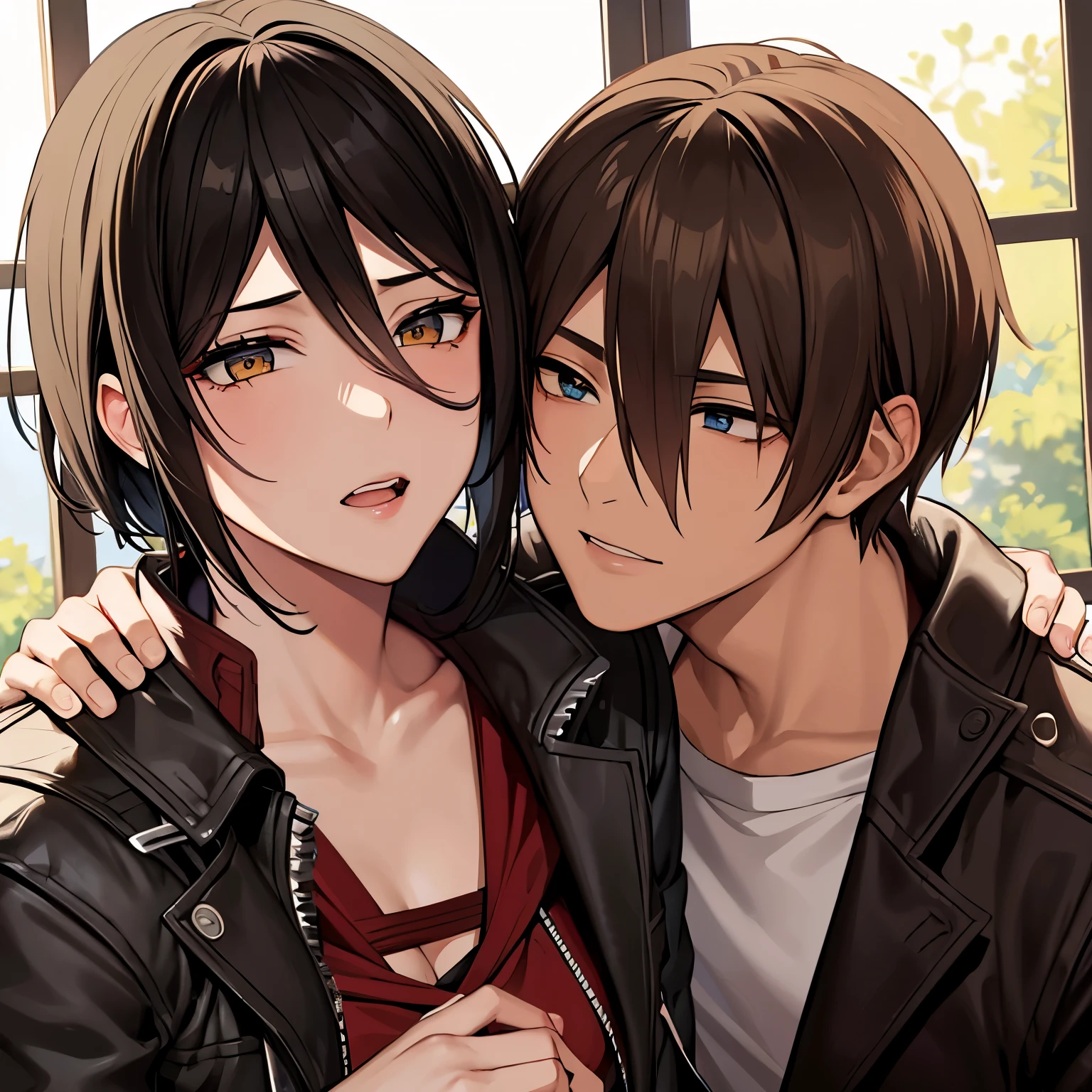 Mikasa kissing levi while mikasi handjobs levi