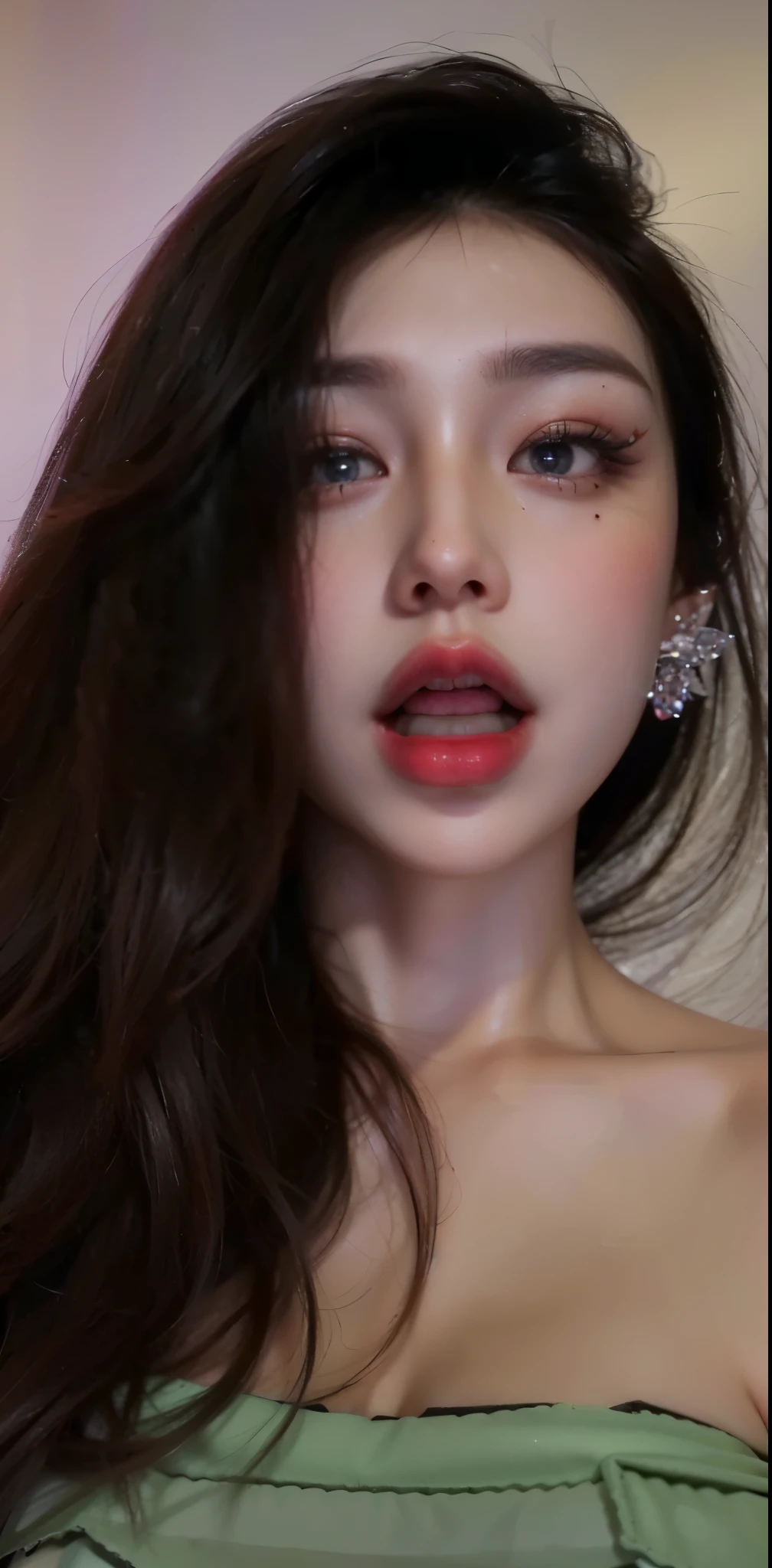 Game Art,Best image quality,Maximum resolution,8k,(A half-length photo),(portrait),(Head close-up),(Rule of Thirds),Unreal Engine 5 rendering works,20 year old girl,((Queen)),The eyes are very detailed,(Large Breasts),Elegance and nobility,Movie Lighting,Ray Tracing,Game CG,((3D Unreal Engine)),OC rendering reflection pattern,4K,Ultra-clear,Sensual,Translucent lace,Fair and plump figure,Pretty Face,Glossy Gel Coat,身着华贵礼服的Queen,Crystal Gem Crown,Necklace jewelry,blue eyes,Black tattoo(whole body),The tattoo is very three-dimensional,Gorgeous and intricate tattoo designs,Ultra-clear portrait,30-year-old adult,Slightly fat,Dark eyeshadow,Sexy thick lips(Red lipstick),Open your mouth,Pink tongue