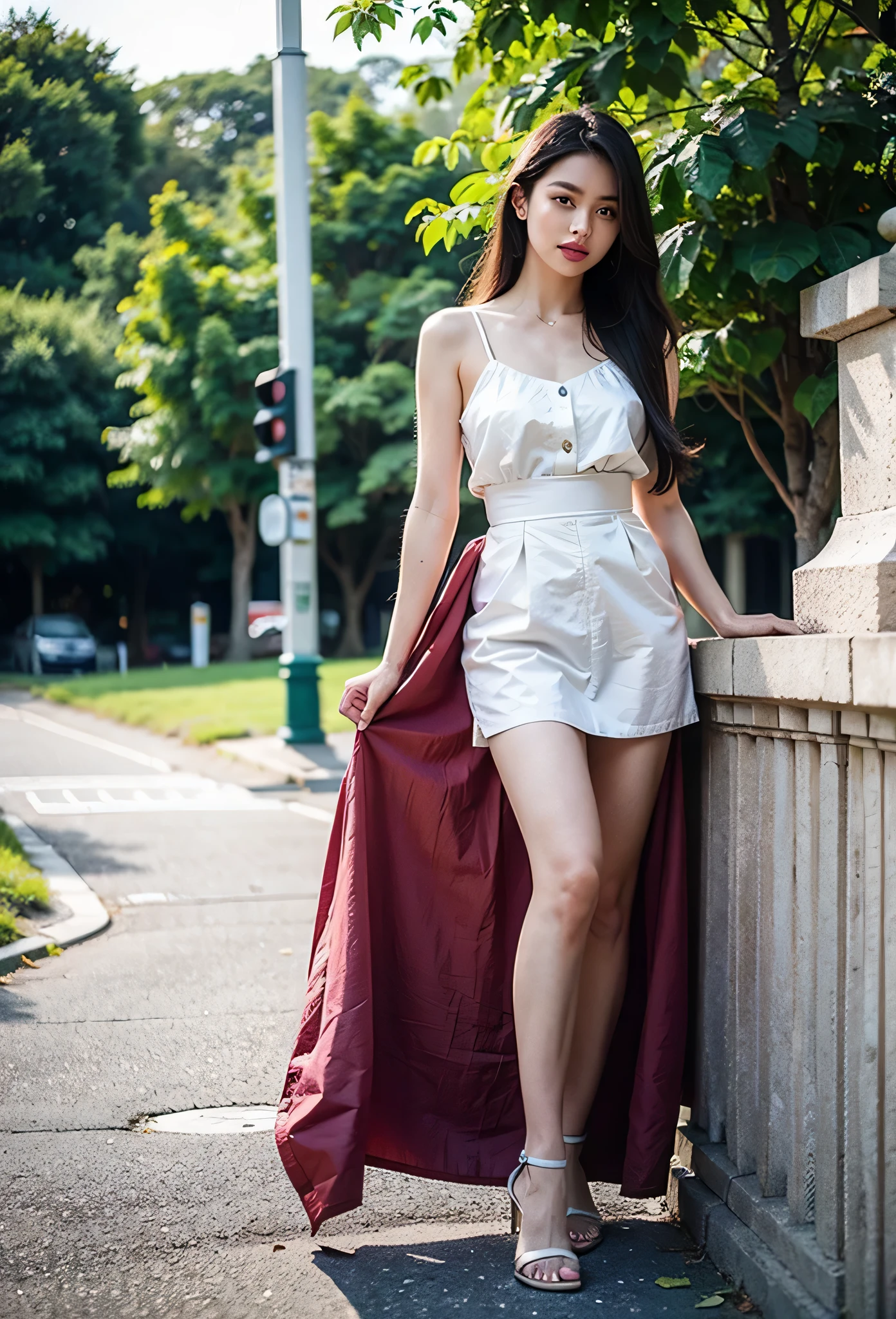 Realistic Photography, Beautiful Female,full length, summer clothes,
 outdoor
