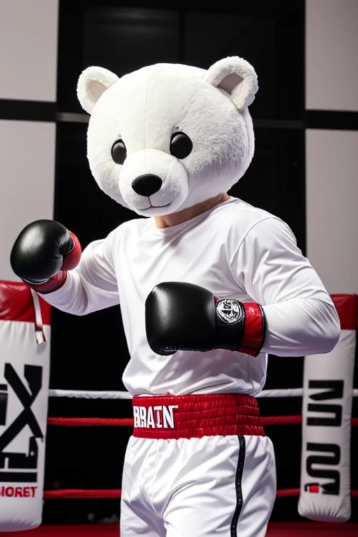 white bear, boxing