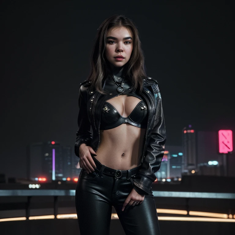 ((best quality)), ((masterpiece)), (detailed), perfect face, Imagine a visionary cyberpunk female entrepreneur in a sophisticated suit and tie, her innovative ideas shaping the future of the cyberpunk world. Use holograms and futuristic technology to showcase her entrepreneurial spirit