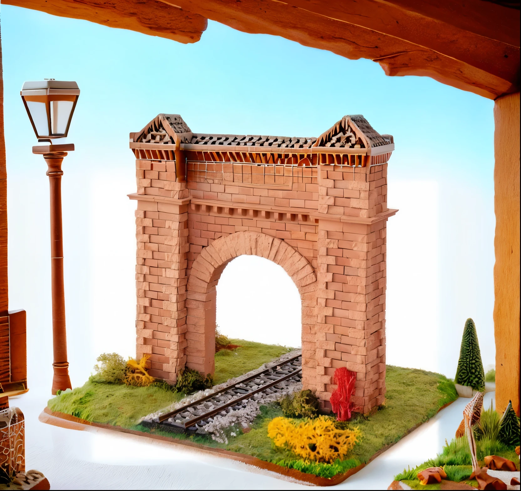 draw the arches up with bricks like the rest