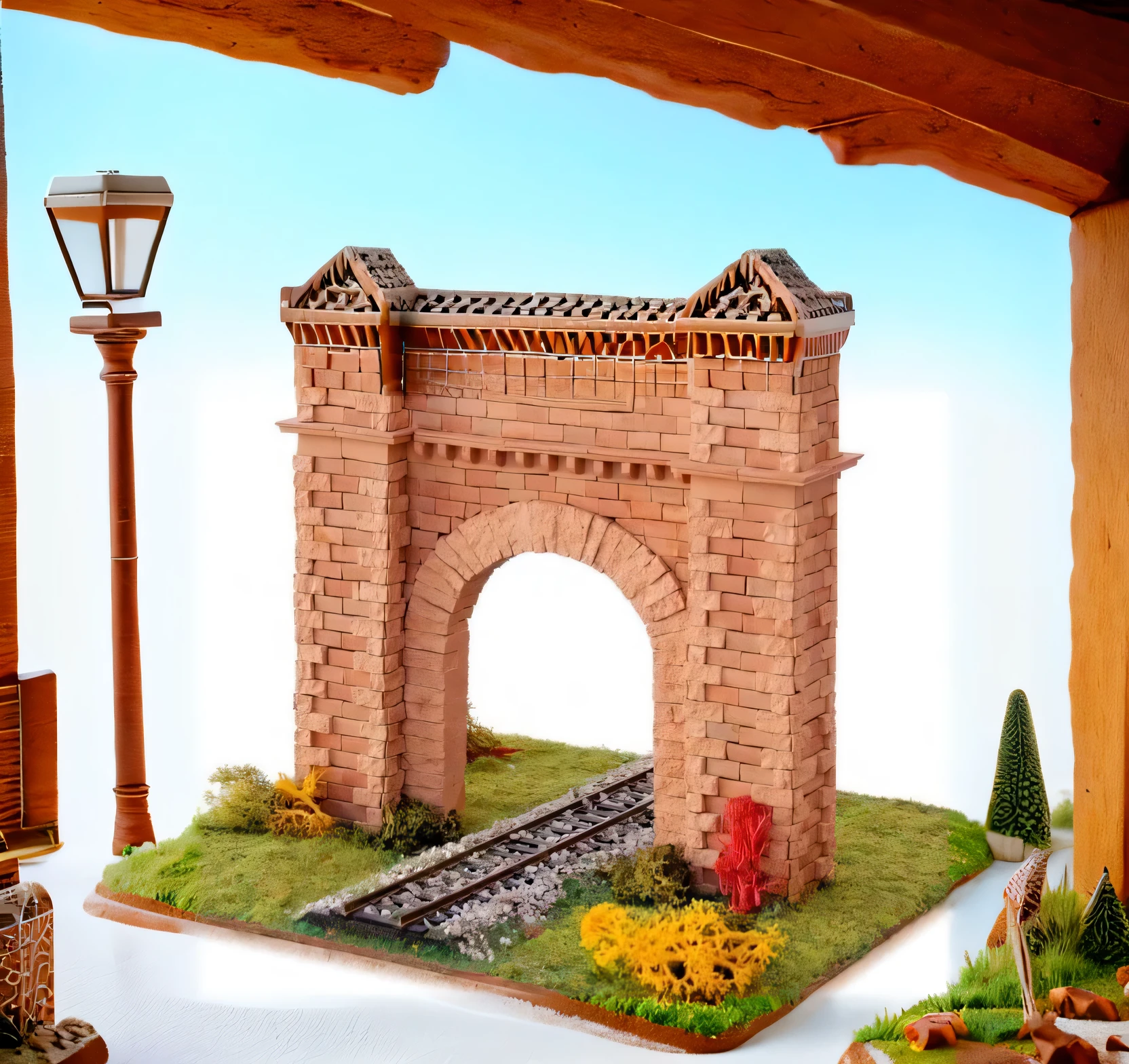 draw the arches up with bricks like the rest