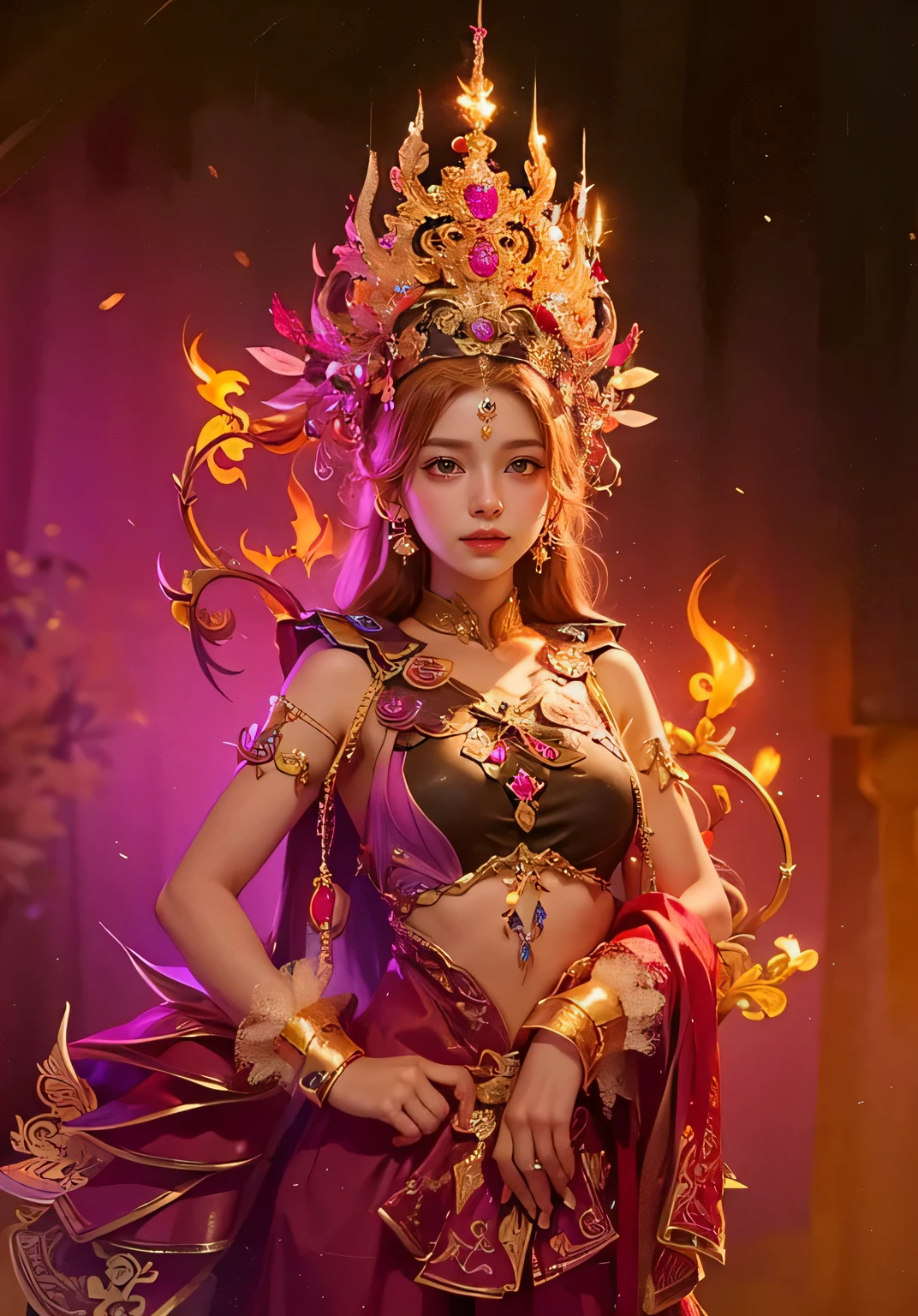 a close up of a woman wearing a red hood like a ruby wearing a patch over one eye, shadowbringers cinematic, 4 k detail fantasy, a beautiful fantasy empress, game cg, xianxia fantasy, xianxia hero, 2. 5 d cgi anime fantasy artwork, cinematic goddess close shot, ruan jia and artgerm, wow 4 k detail fantasy, hyperdetailed fantasy character, (8k, RAW photo, photorealistic:1.25) ,( lipgloss, eyelashes, glosace, glossy skin, best quality, ultra highres, depth of field, chromatic aberration, caustics, Broad lighting, natural shading,) looking at viewer with a serene and goddess-like happiness, smile.
